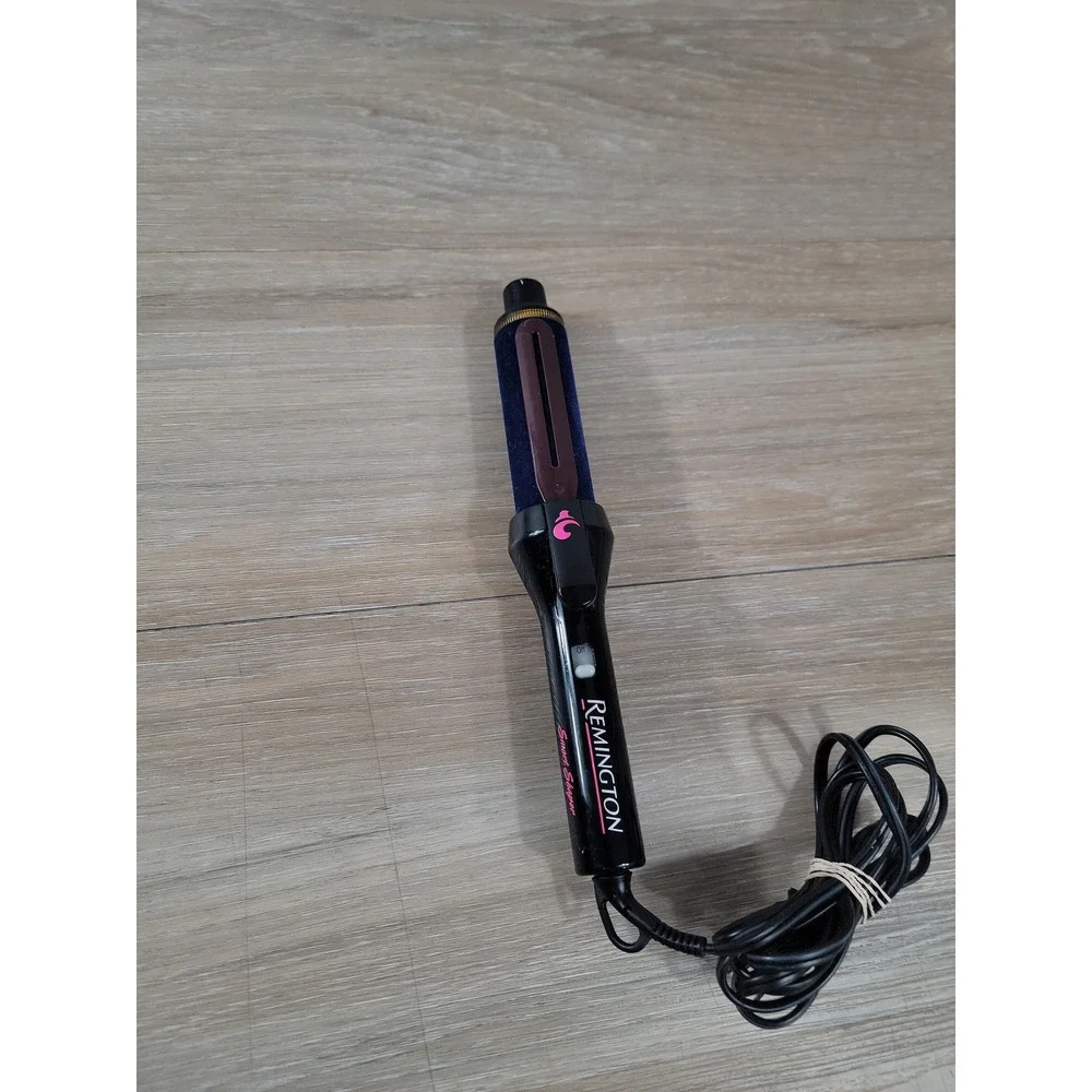 Remington Smart Shaper Curling Iron Model W4100 Blue Velvet Flocked Barrel 1 ¹/4